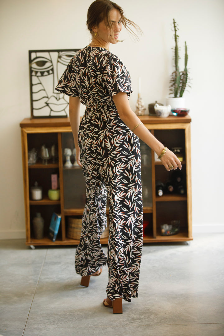 Nina Jumpsuit - Black & Cream
