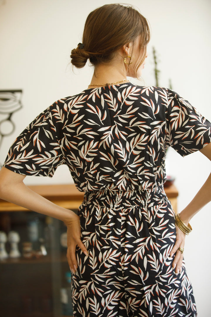 Nina Jumpsuit - Black & Cream