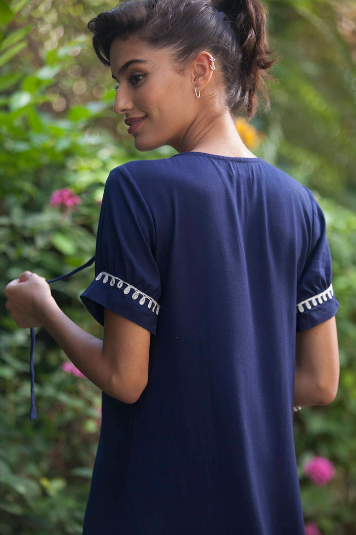 Batya Dress - Maxi Navy Blue