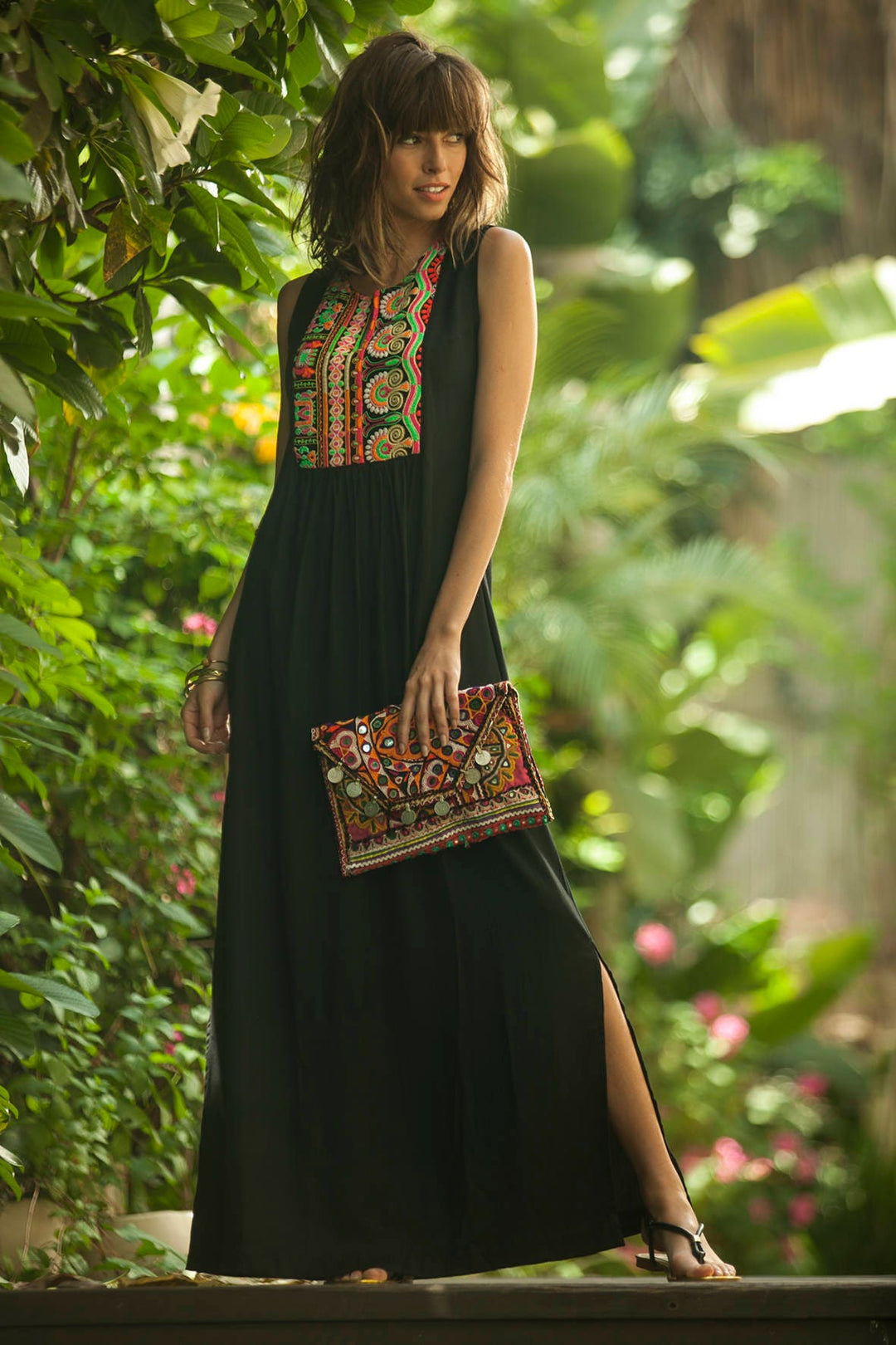 Tamara Dress - Embroidery Black