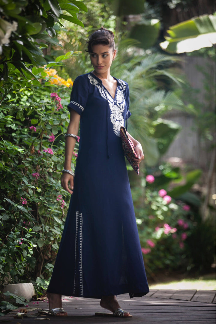 Batya Dress - Maxi Navy Blue