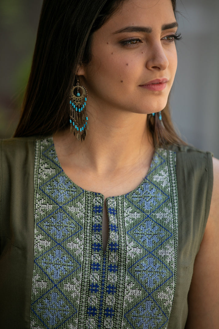 Tamara Dress - Olive Green