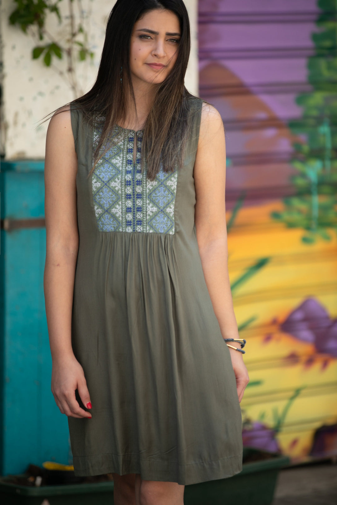 Tamara Dress - Olive Green