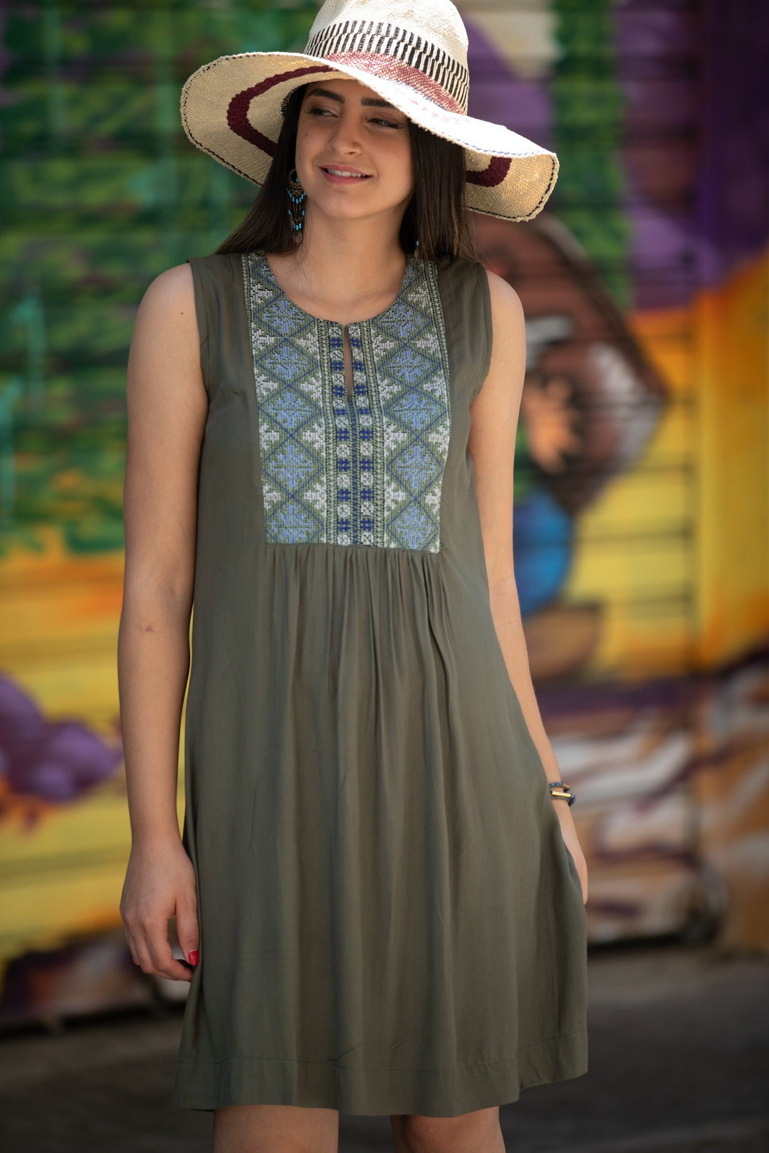 Tamara Dress - Olive Green