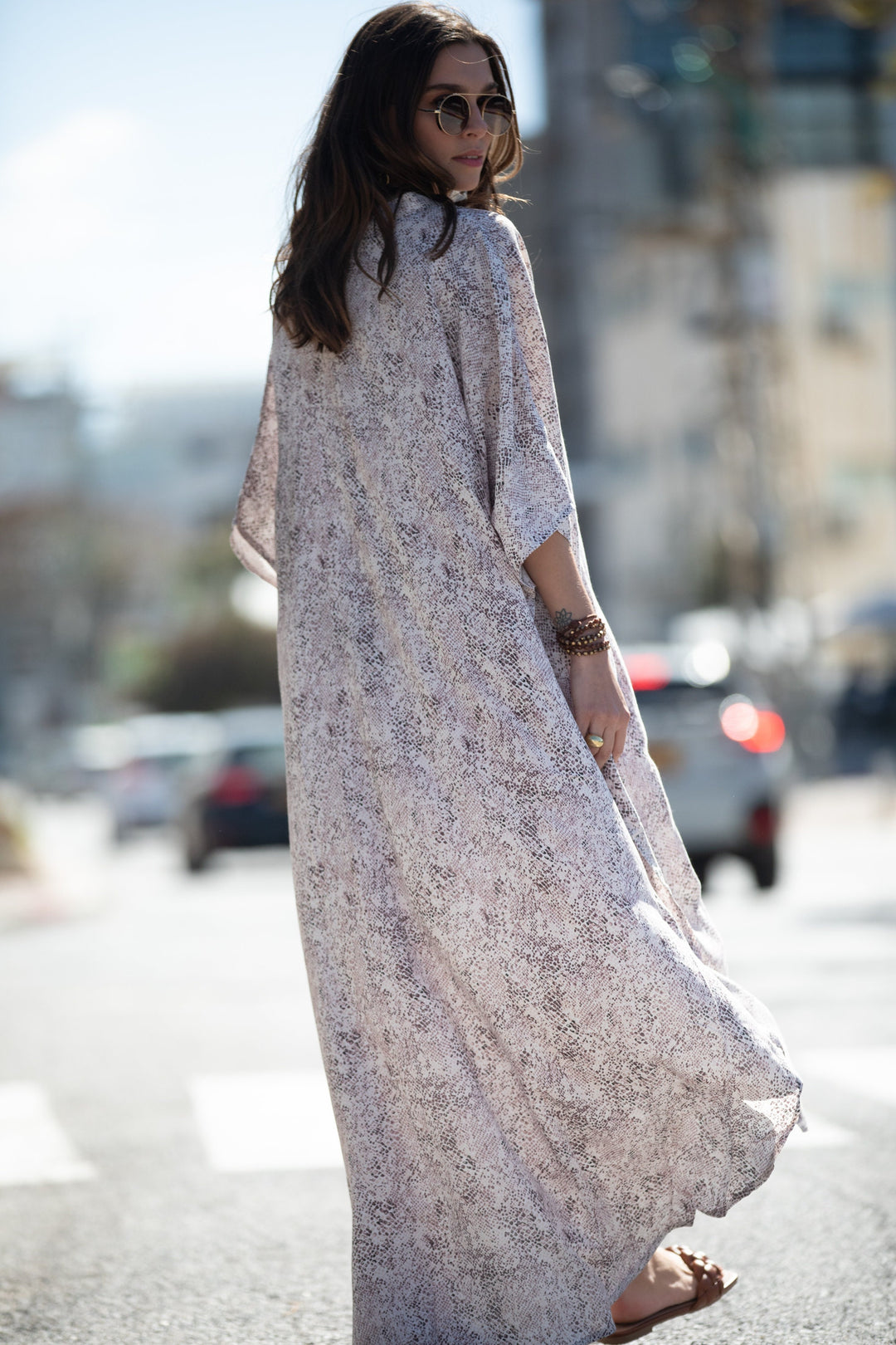 Zohara Caftan - Snakeskin Gray