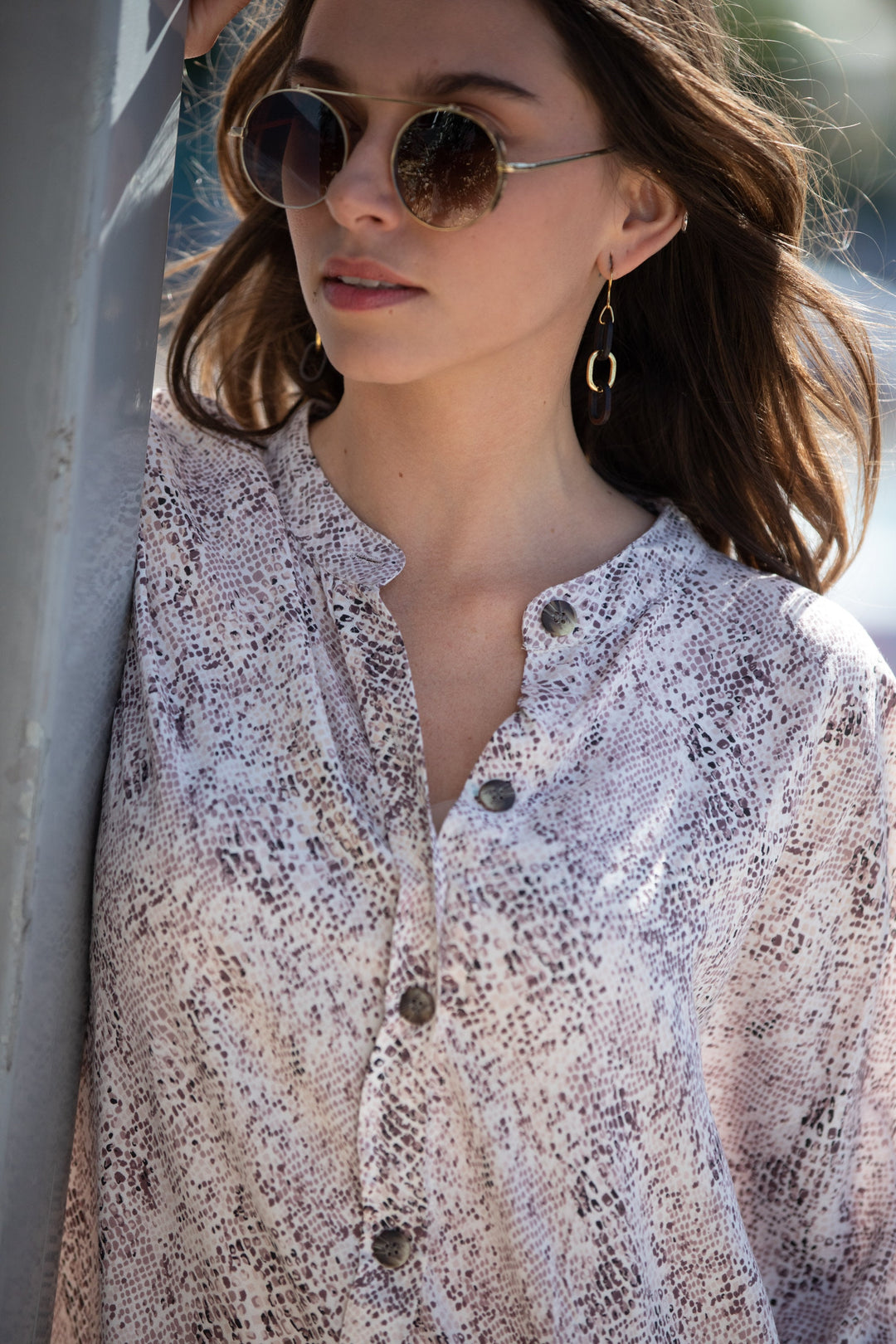 Zohara Caftan - Snakeskin Gray