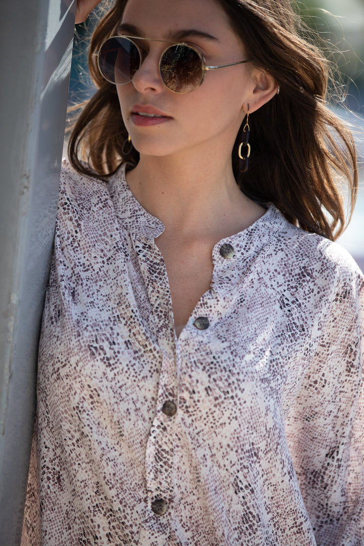 Zohara Caftan - Snakeskin Gray