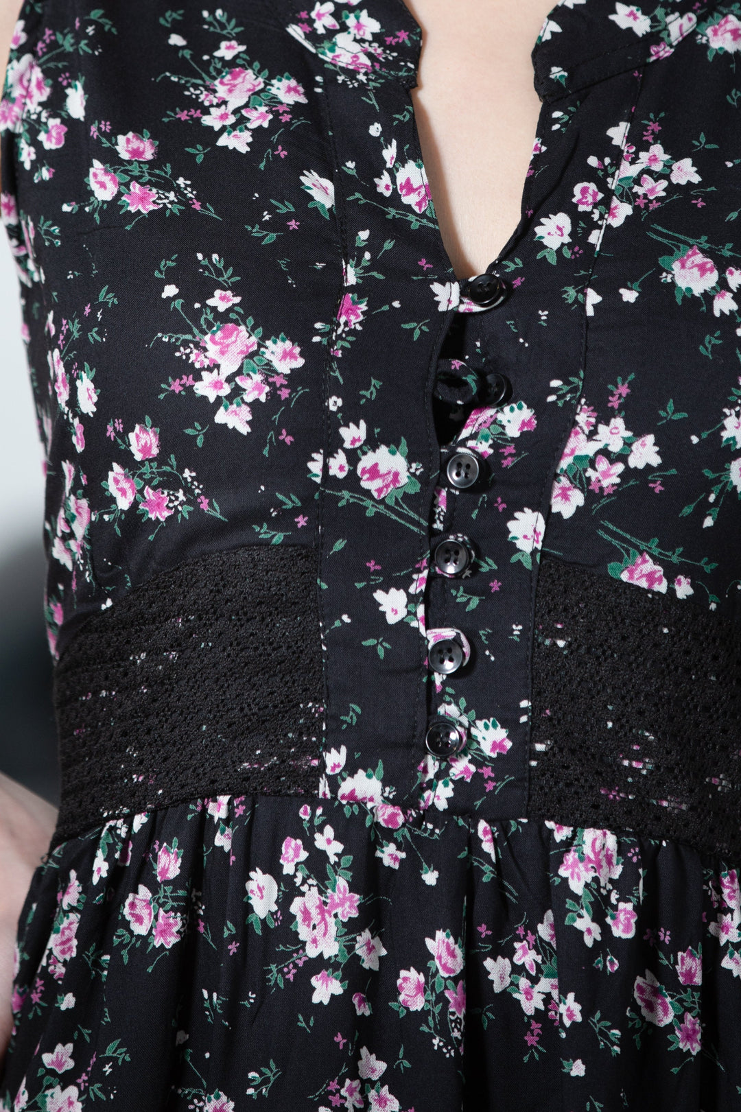 Mango Maxi Dress - Black Floral