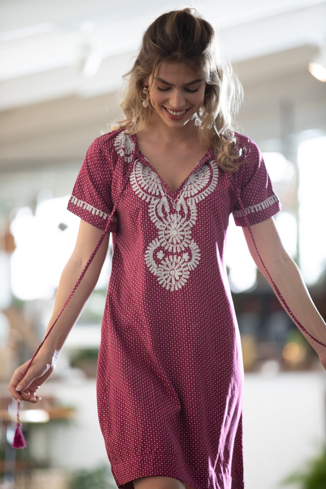 Batya Dress - Cherry Red