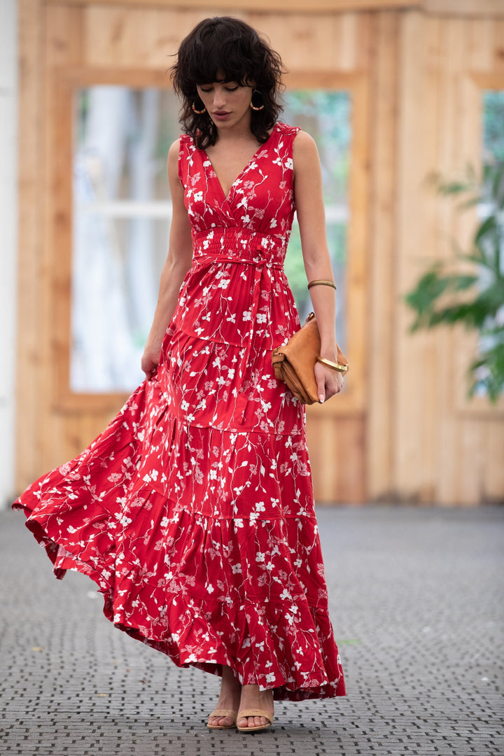 Carrie Dress - Dark Red