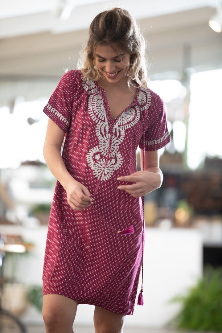 Batya Dress - Cherry Red