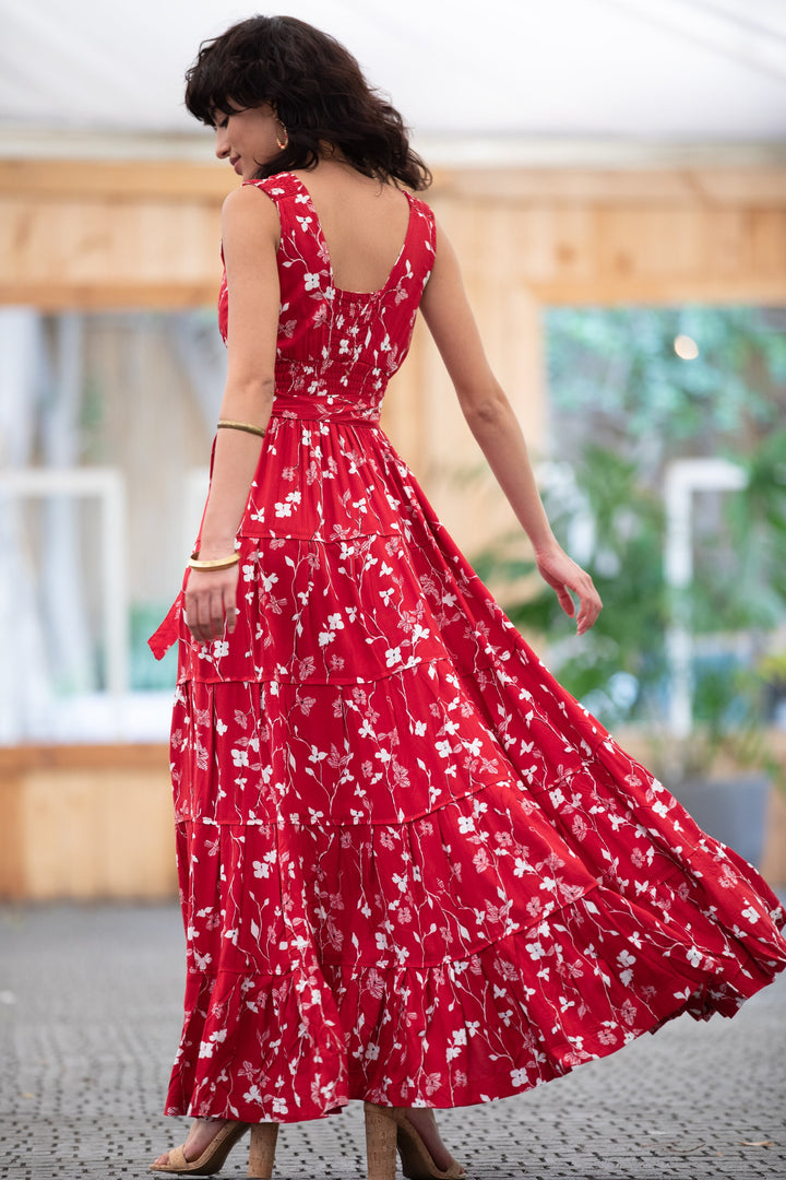 Carrie Dress - Dark Red
