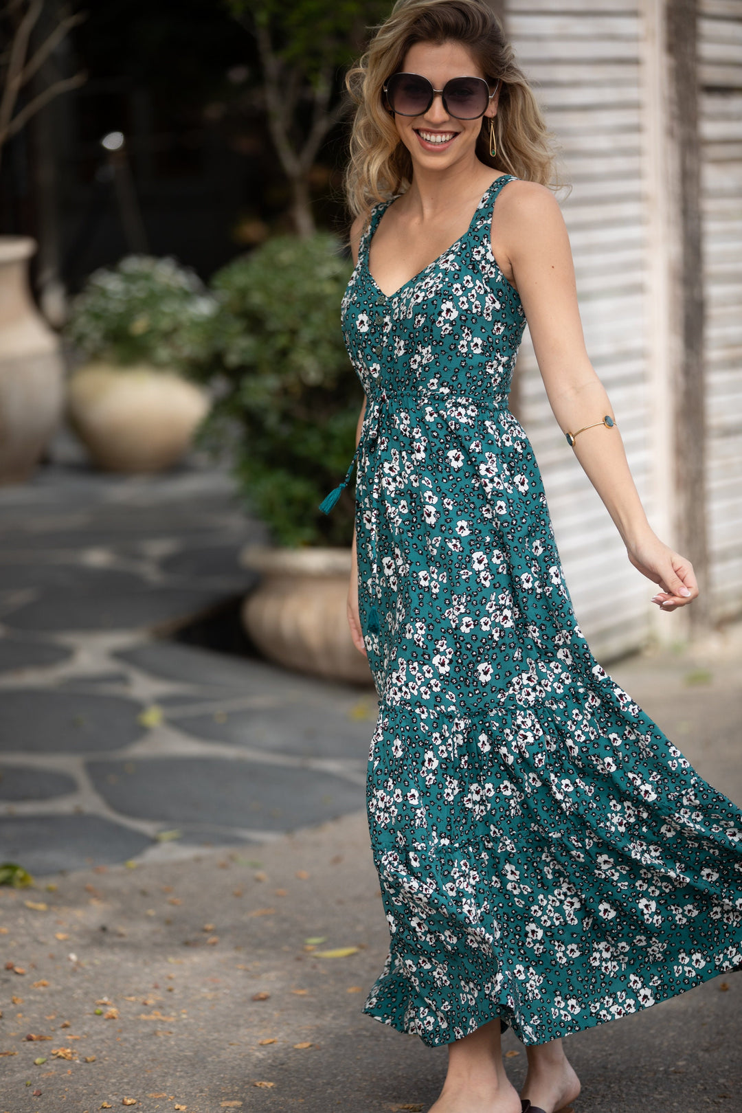 Isabella Dress - Teal Green