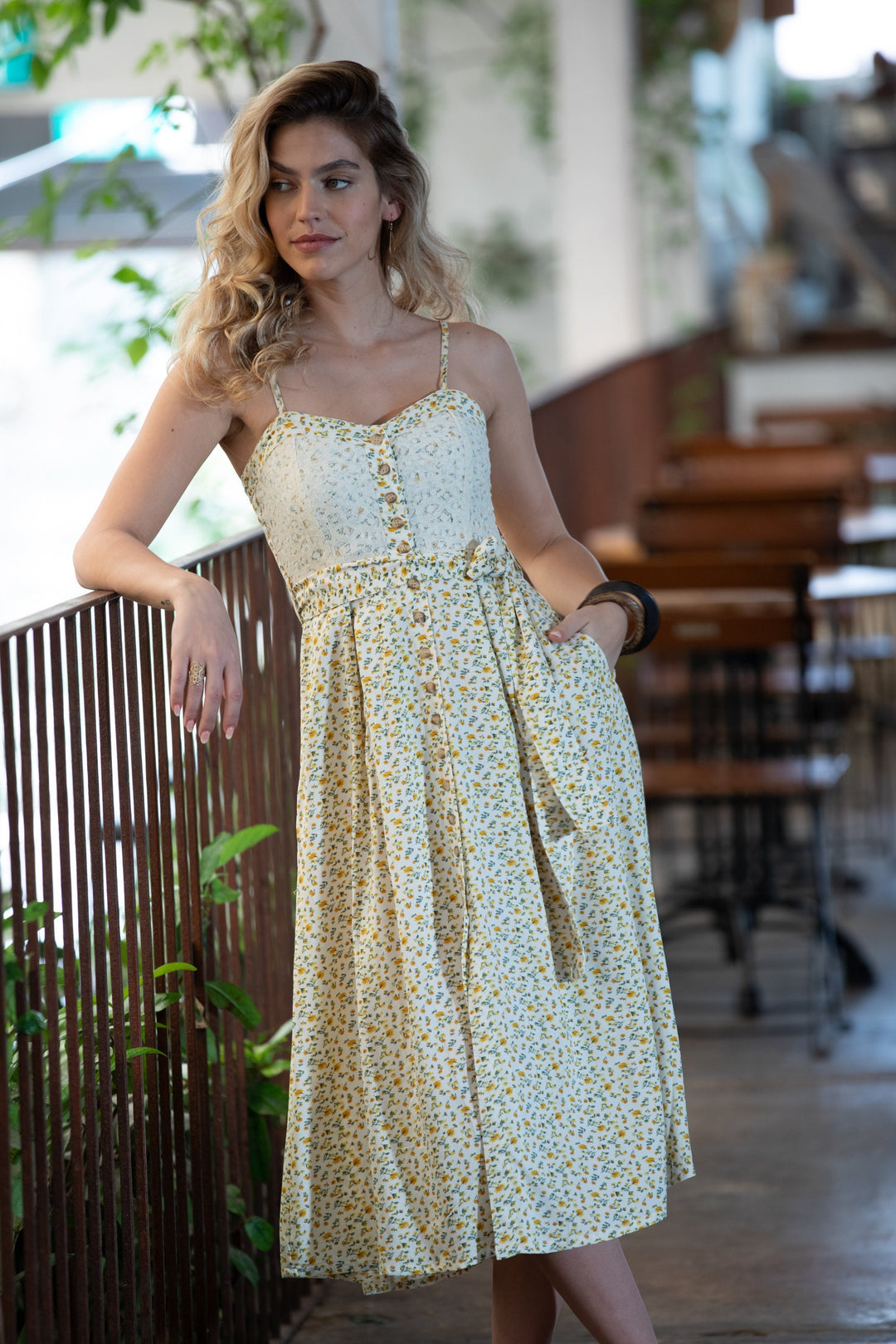 Lilly Dress - Floral Yellow