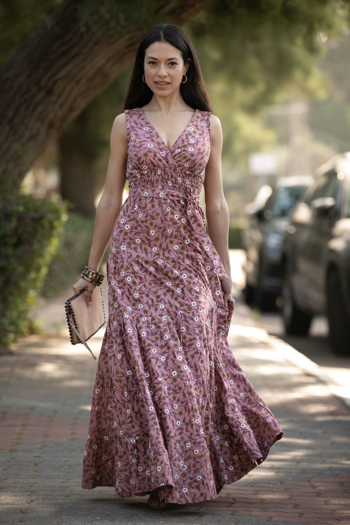 Carrie Dress - Powder & Gold