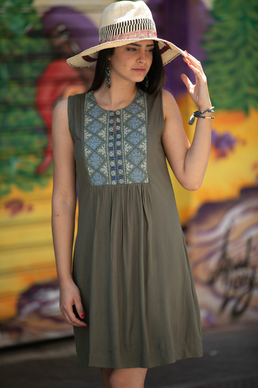 Tamara Dress - Olive Green