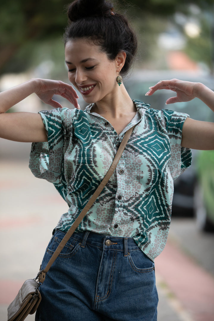 Billy Shirt - Green & Gray