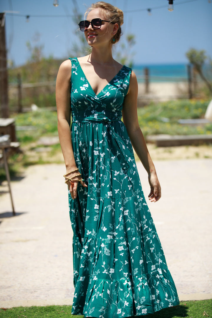 Carrie Dress - Emerald Green