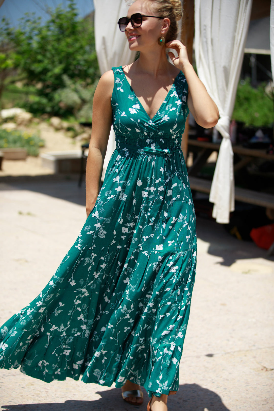 Carrie Dress - Emerald Green