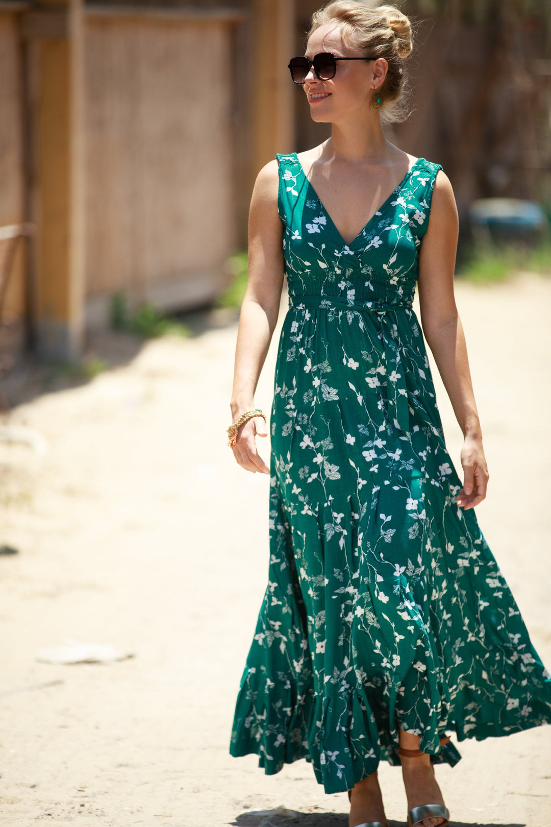Carrie Dress - Emerald Green
