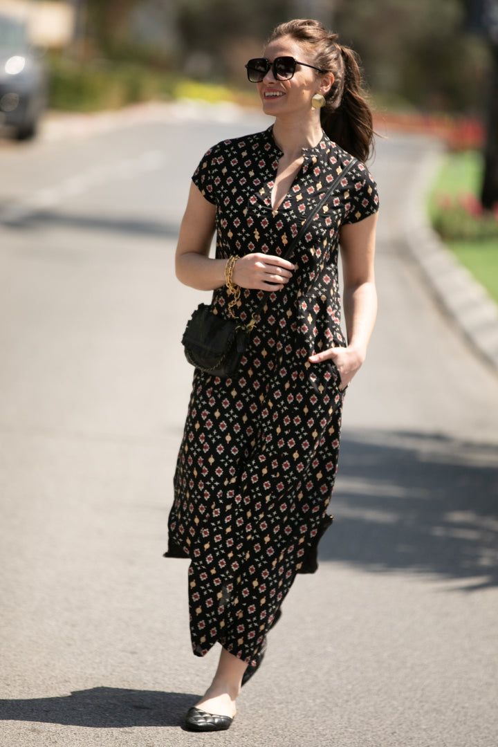 Noor Caftan - Black & Gold