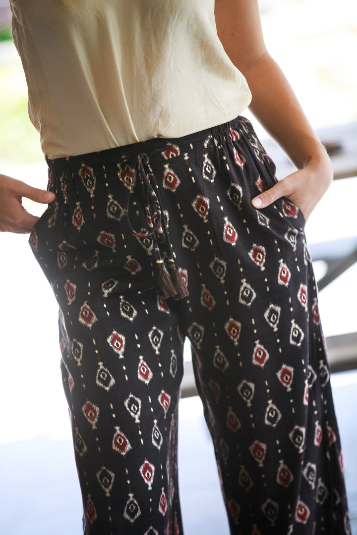 Gabi Pants - Chocolate Brown & Gold