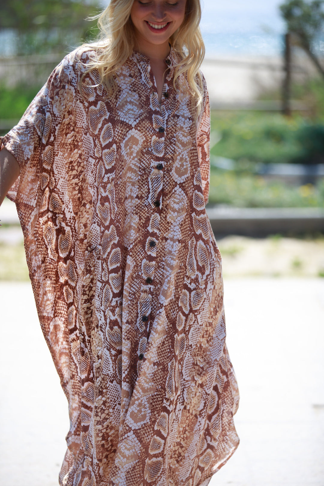 Zohara Caftan - Snakeskin Cinnamon