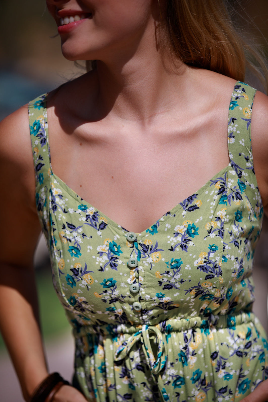 Isabella Dress - Olive Green