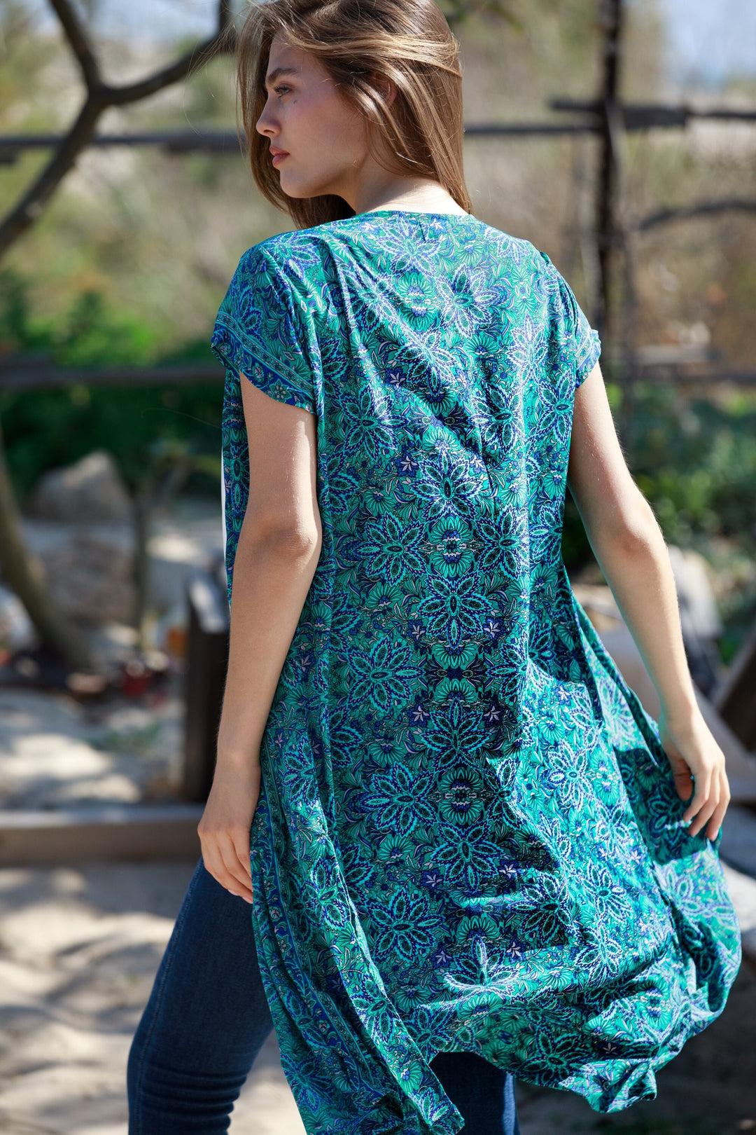 Kim Cardigan - Green & Blue