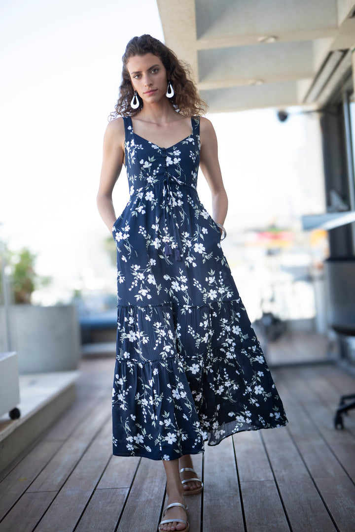 Isabella Dress - Navy Blue