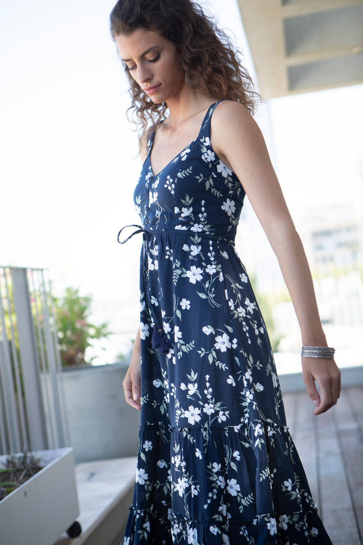 Isabella Dress - Navy Blue