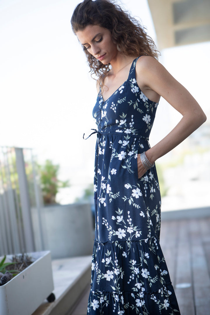 Isabella Dress - Navy Blue