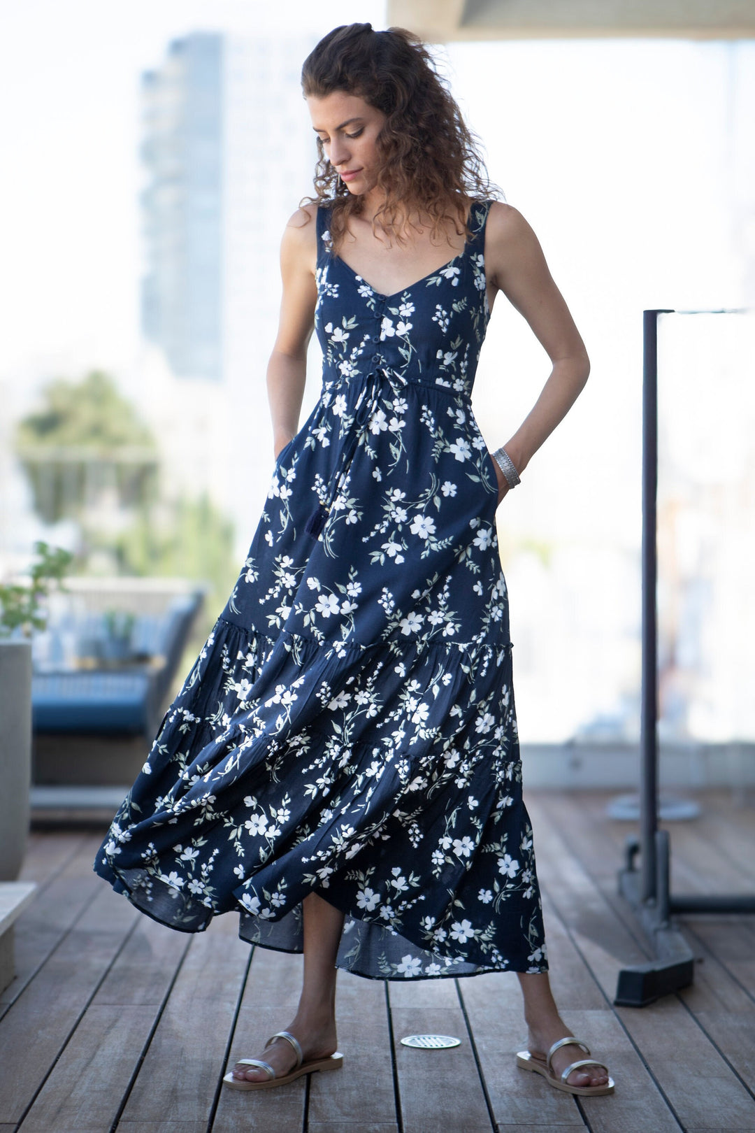 Isabella Dress - Navy Blue