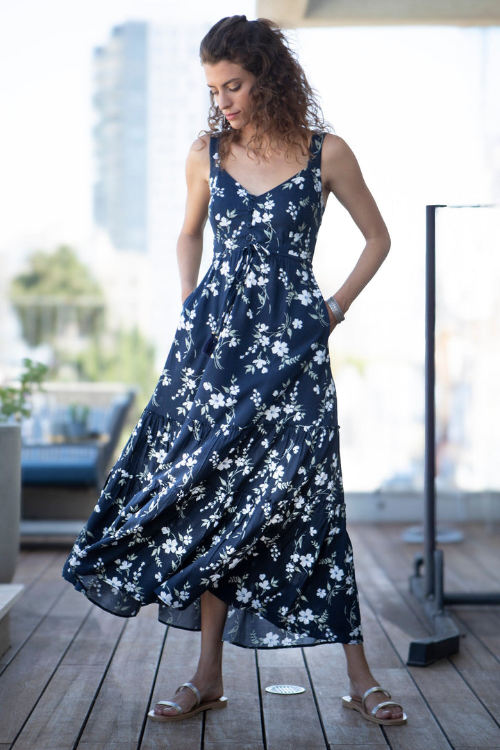 Isabella Dress - Navy Blue