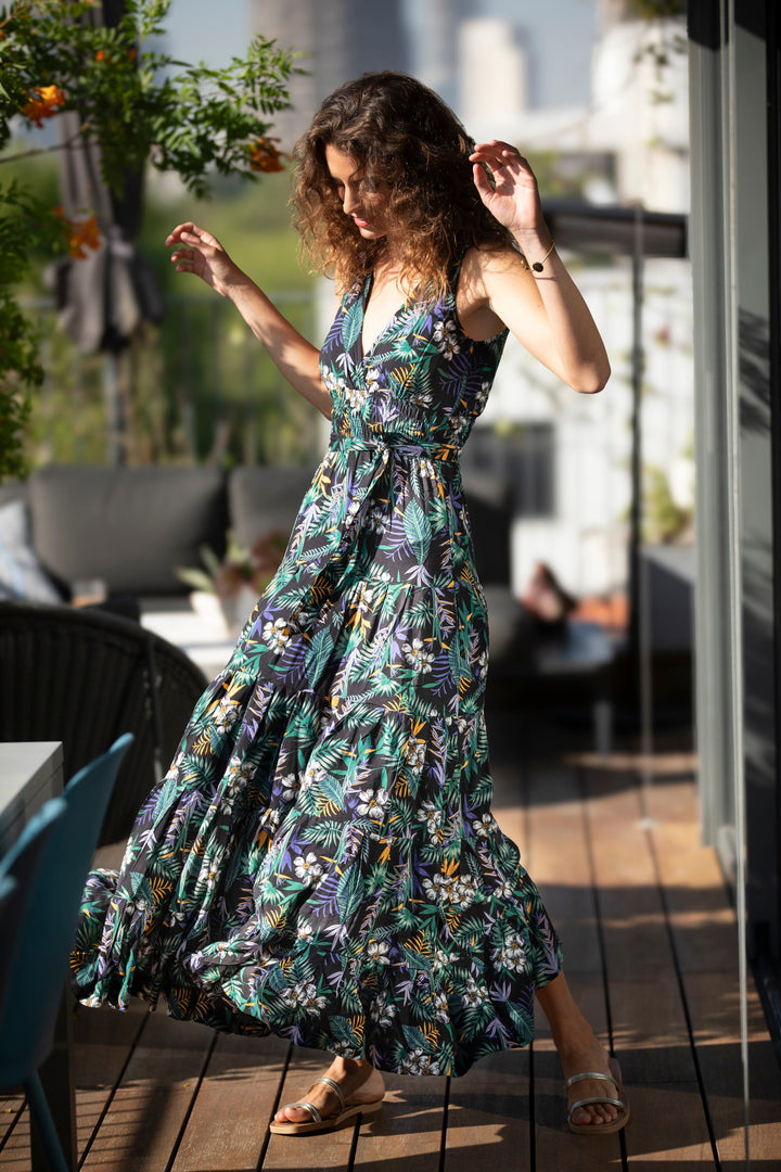 Carrie Dress - Floral Black