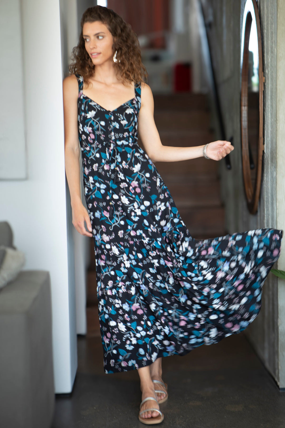 Isabella Dress - Black Floral