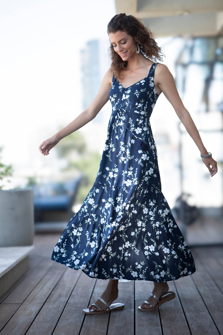 Isabella Dress - Navy Blue