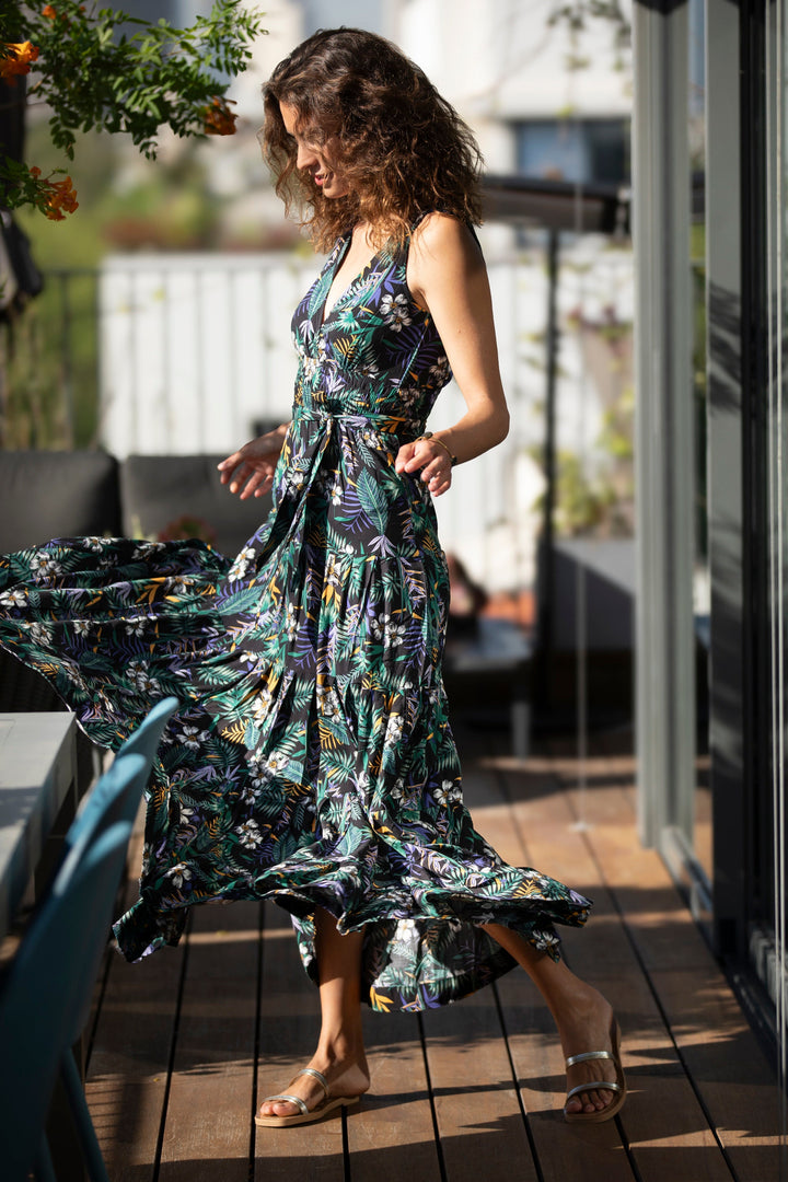 Carrie Dress - Floral Black