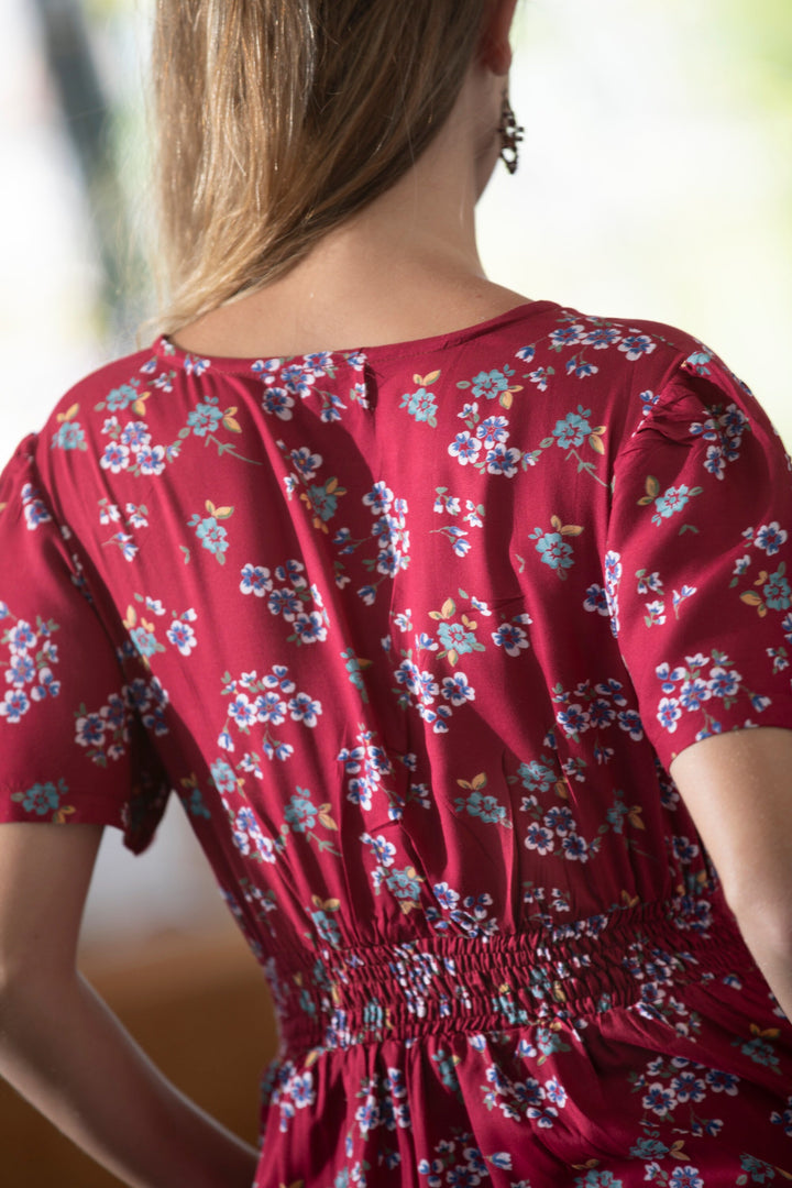 Nina Dress - Deep Red
