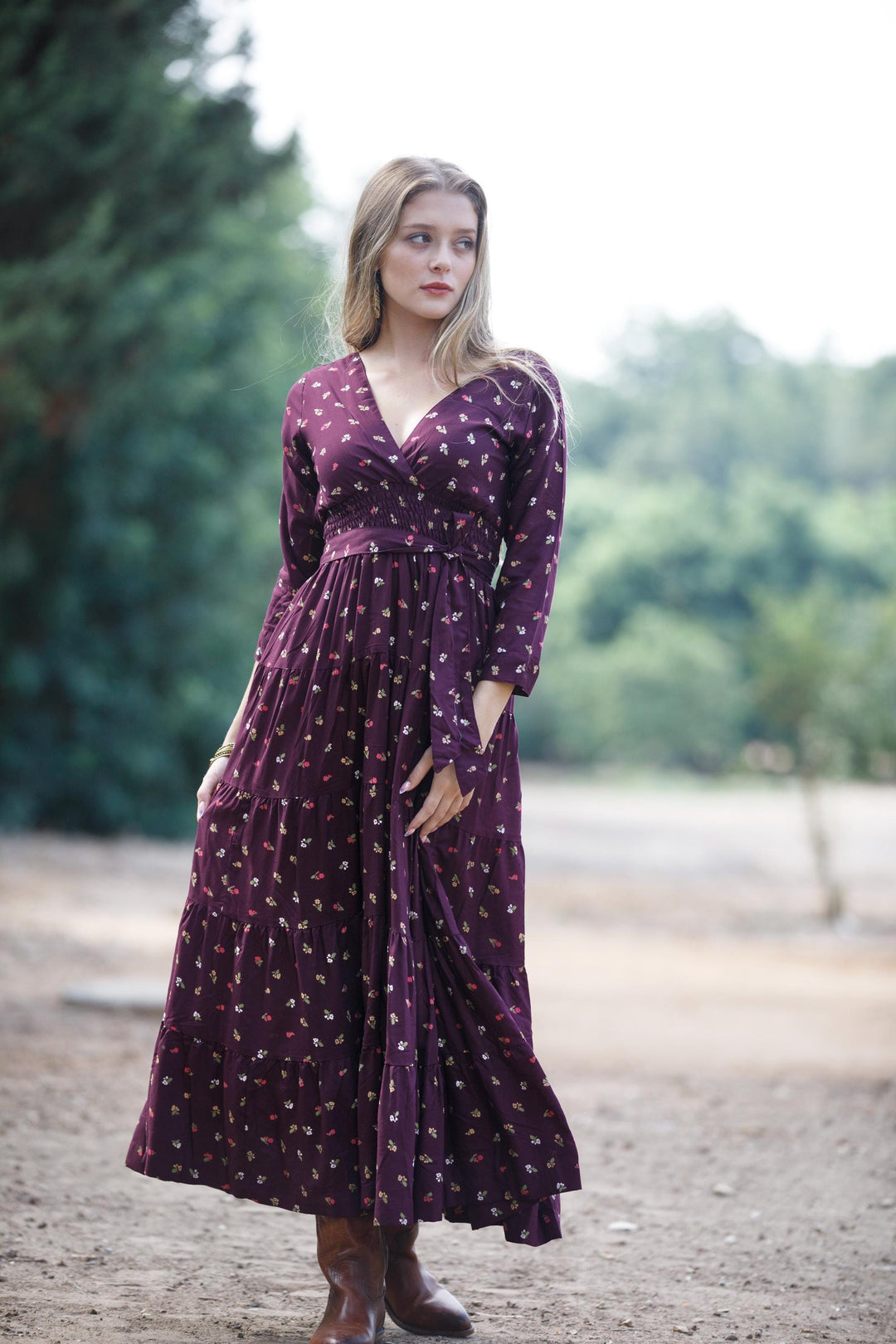 Carrie Dress - Mulberry Bloom