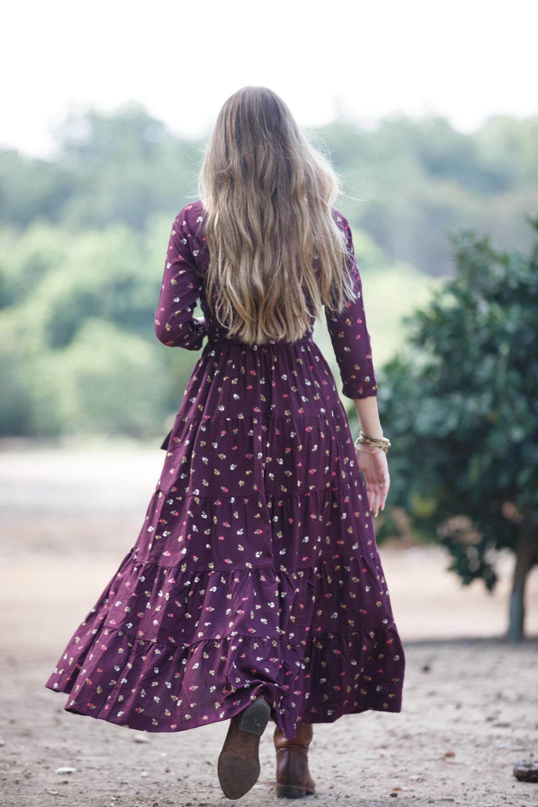 Carrie Dress - Mulberry Bloom