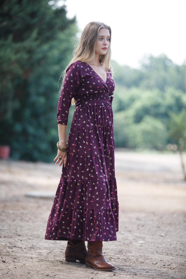 Carrie Dress - Mulberry Bloom