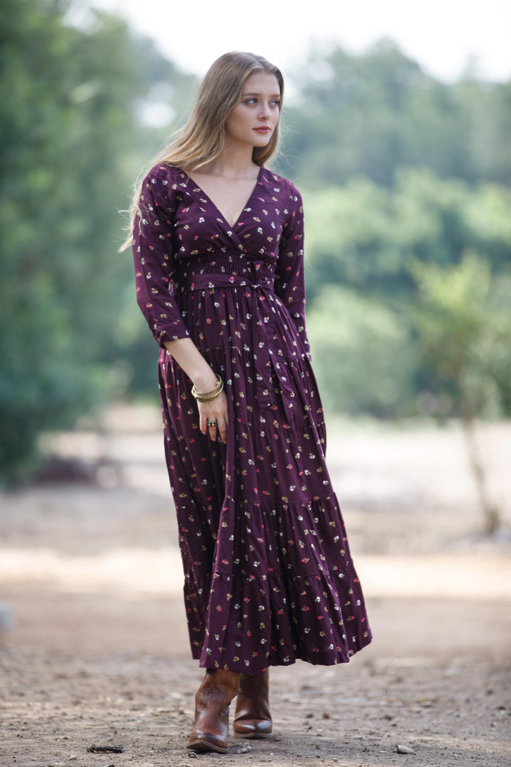 Carrie Dress - Mulberry Bloom