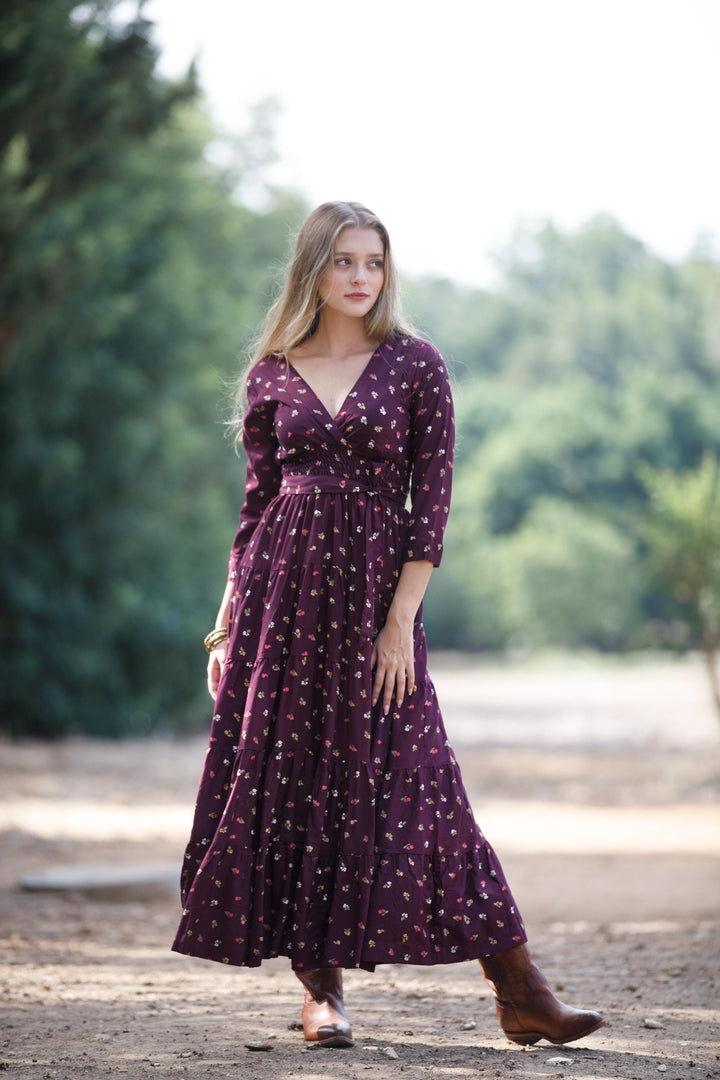 Carrie Dress - Mulberry Bloom