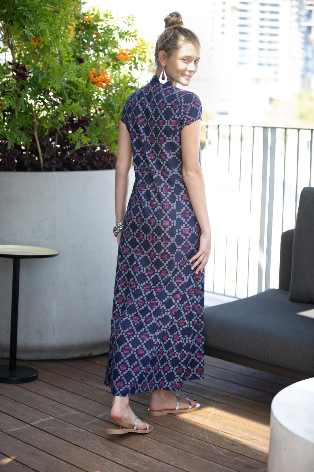 Noor Caftan - Blue & Magenta
