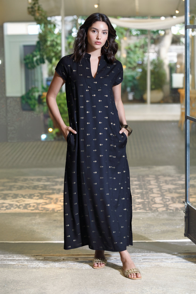 Noor Caftan - Black Gold
