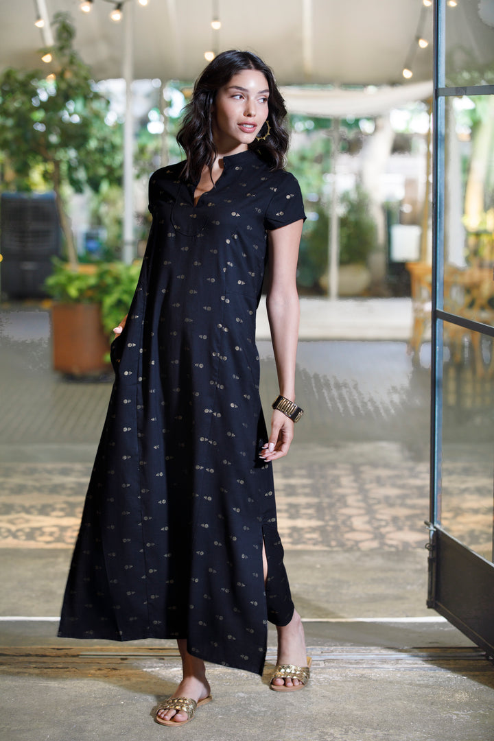 Noor Caftan - Black Gold