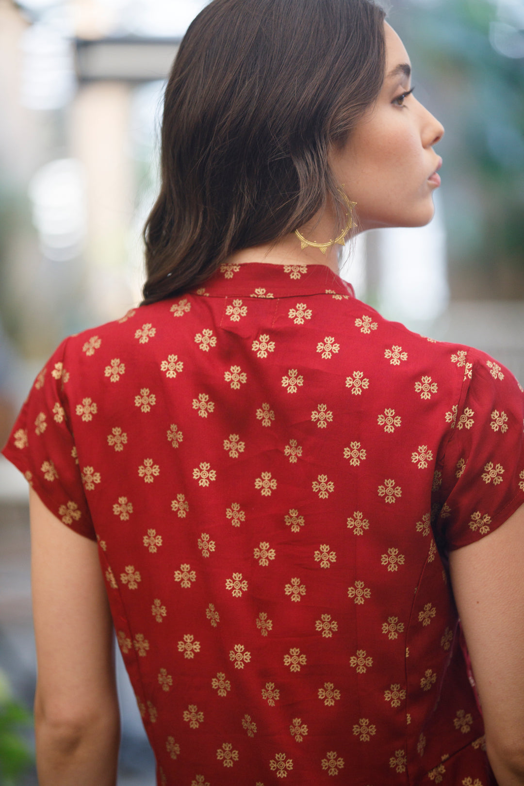 Noor Caftan - Burgundy Gold