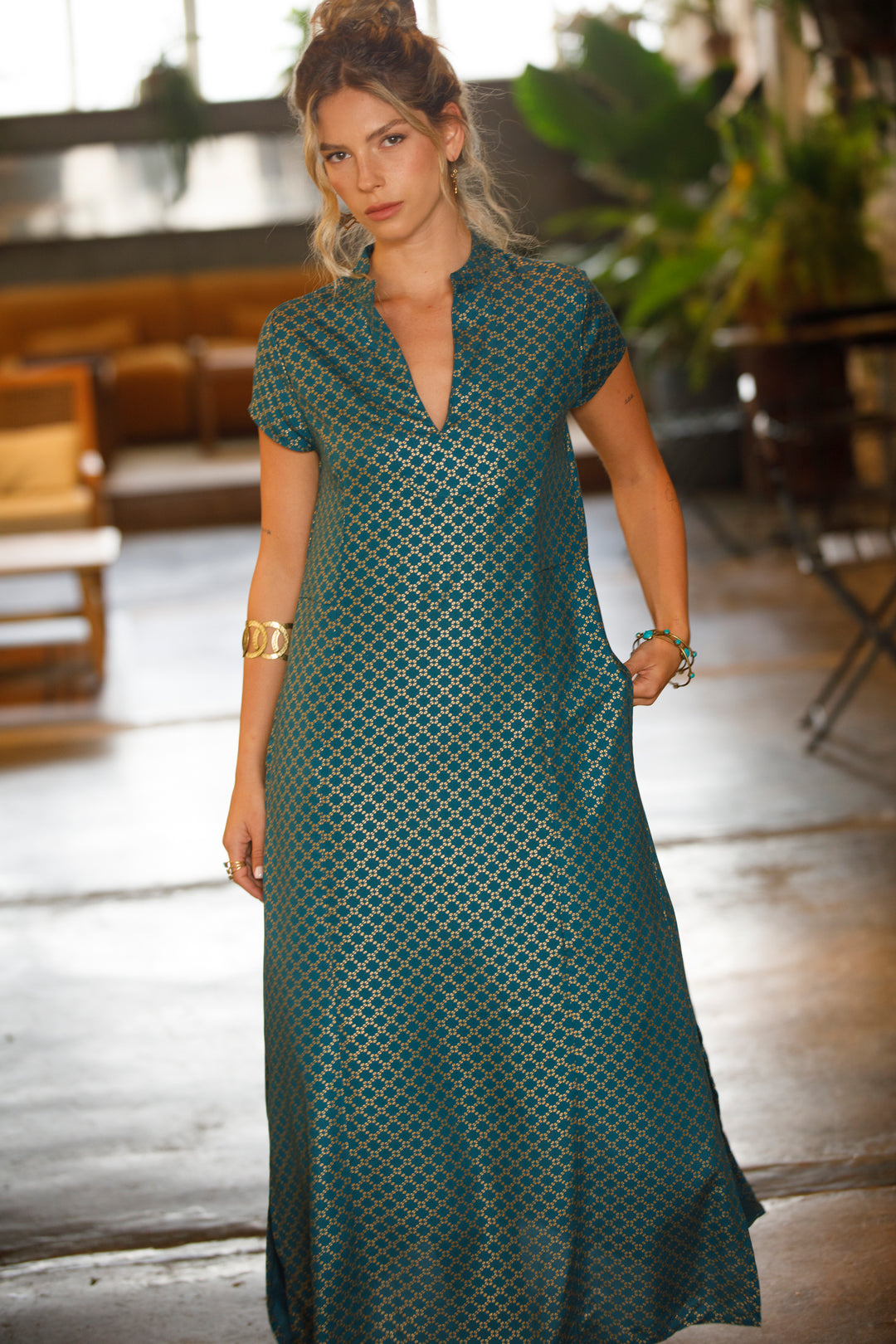 Noor Caftan - Sea-Green