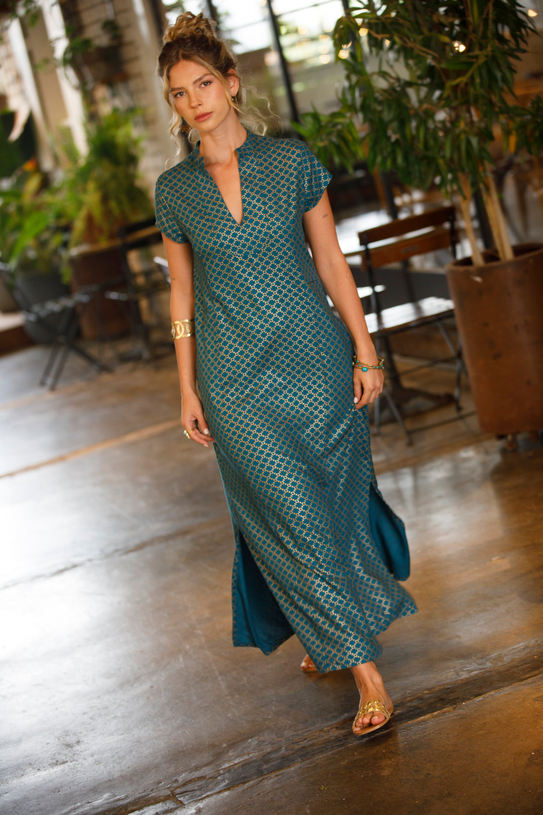 Noor Caftan - Sea-Green